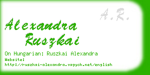 alexandra ruszkai business card